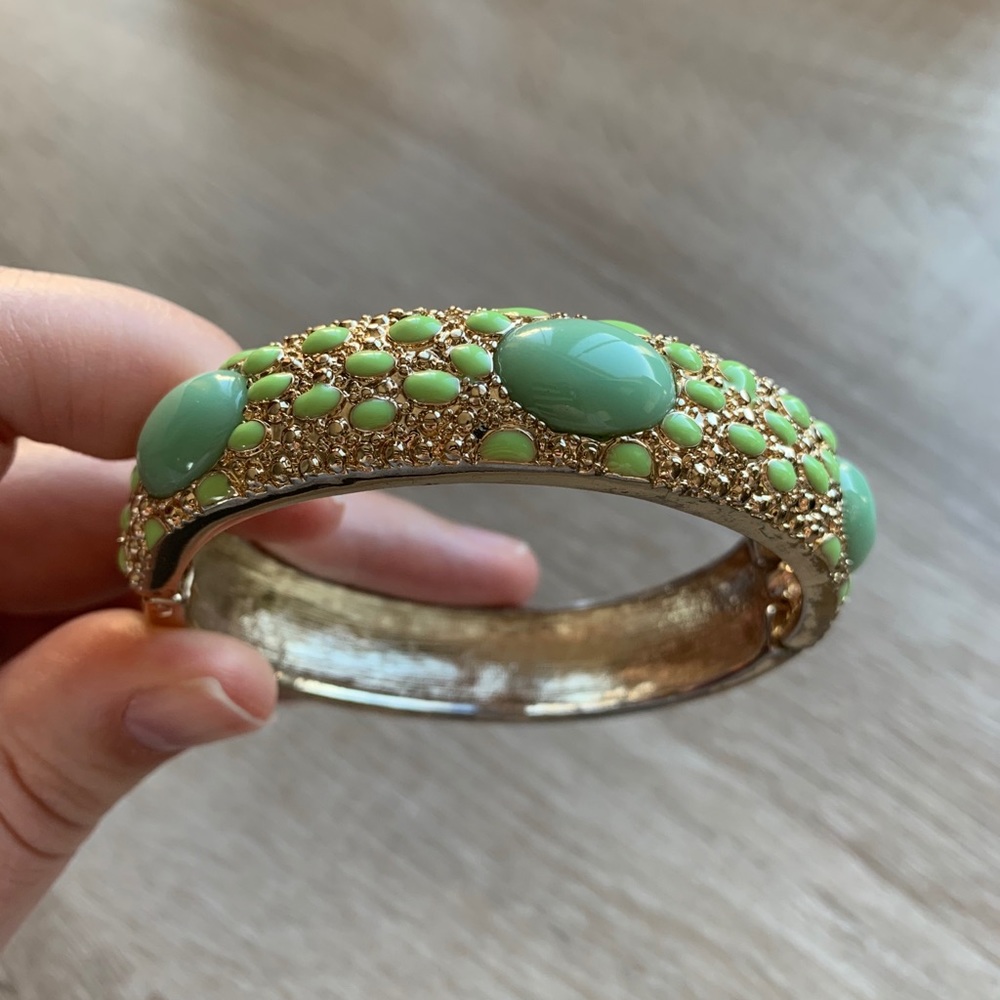 Gold Bangle with Stones